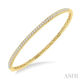 1 ctw Round Cut Diamond Bangle in 14K Yellow Gold
